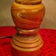 Paire de lampe chevet bois et abat jour acier, scandinave