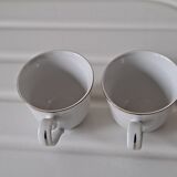 Pair of cups in white porcelain