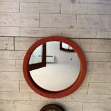 Wall Mirror with the Orange Fabric, 1950s
