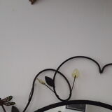 Mirror of shape with flower and dragonfly patterns