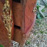 Pair of Louis XV style bedside tables with marble top