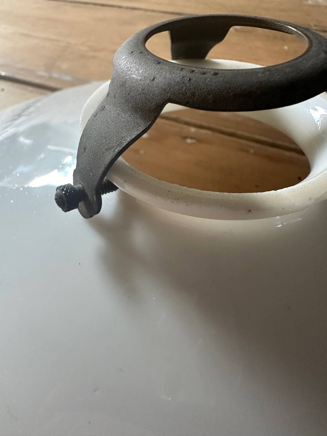 White opaline pendant light