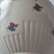 Covered sugar bowl half-porcelain Lunéville Keller and Guerin A587