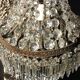 Lustre montgolfiere art deco a pampilles