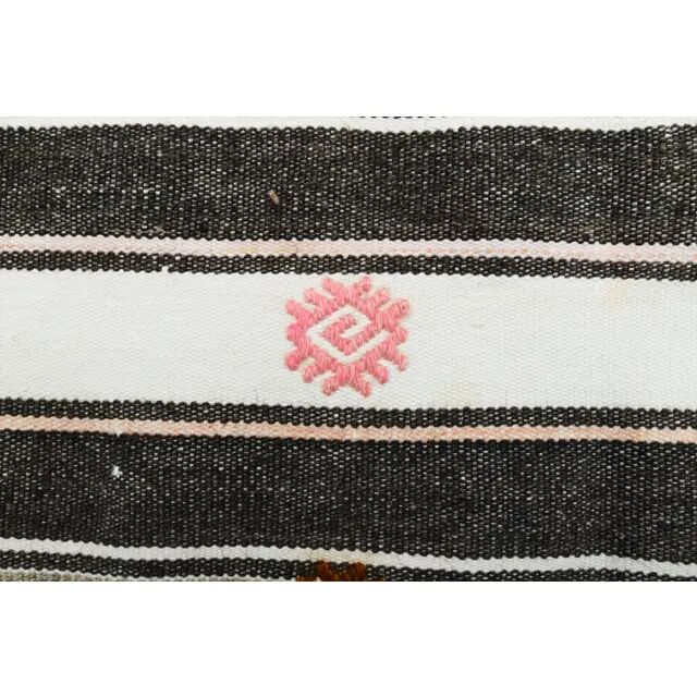 1970s Turkish Oushak Handmade Wool Cotton White Runner 70x241
