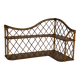 Corner wall shelf in rattan attributed to Audoux-Minet.