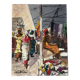 Market in Dakar, oil on panel signed G Vignesoult.