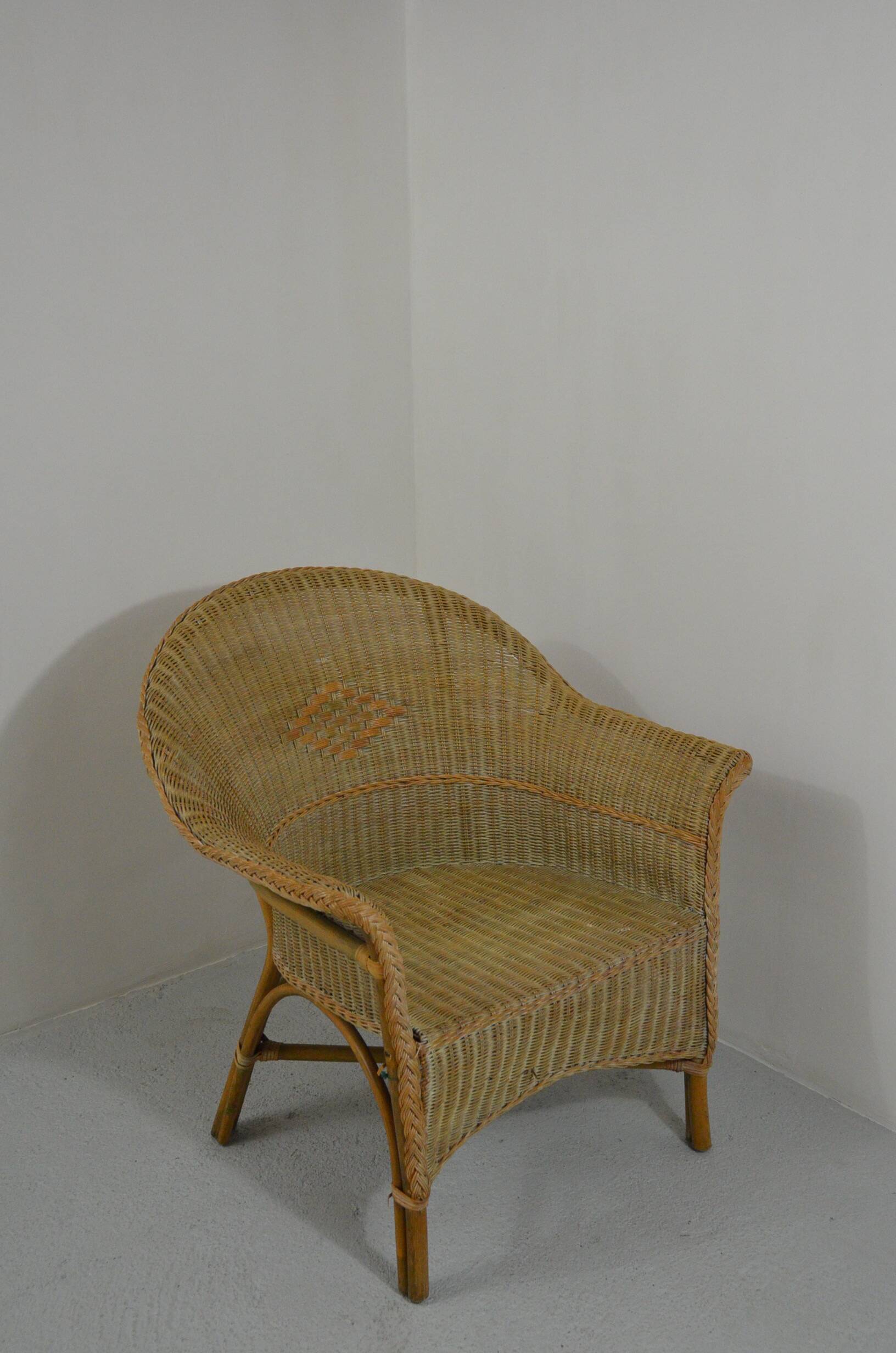 Rattan armchair