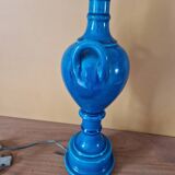 Pol Chambost (1906-1983) - Lamp base in blue crackled ceramic