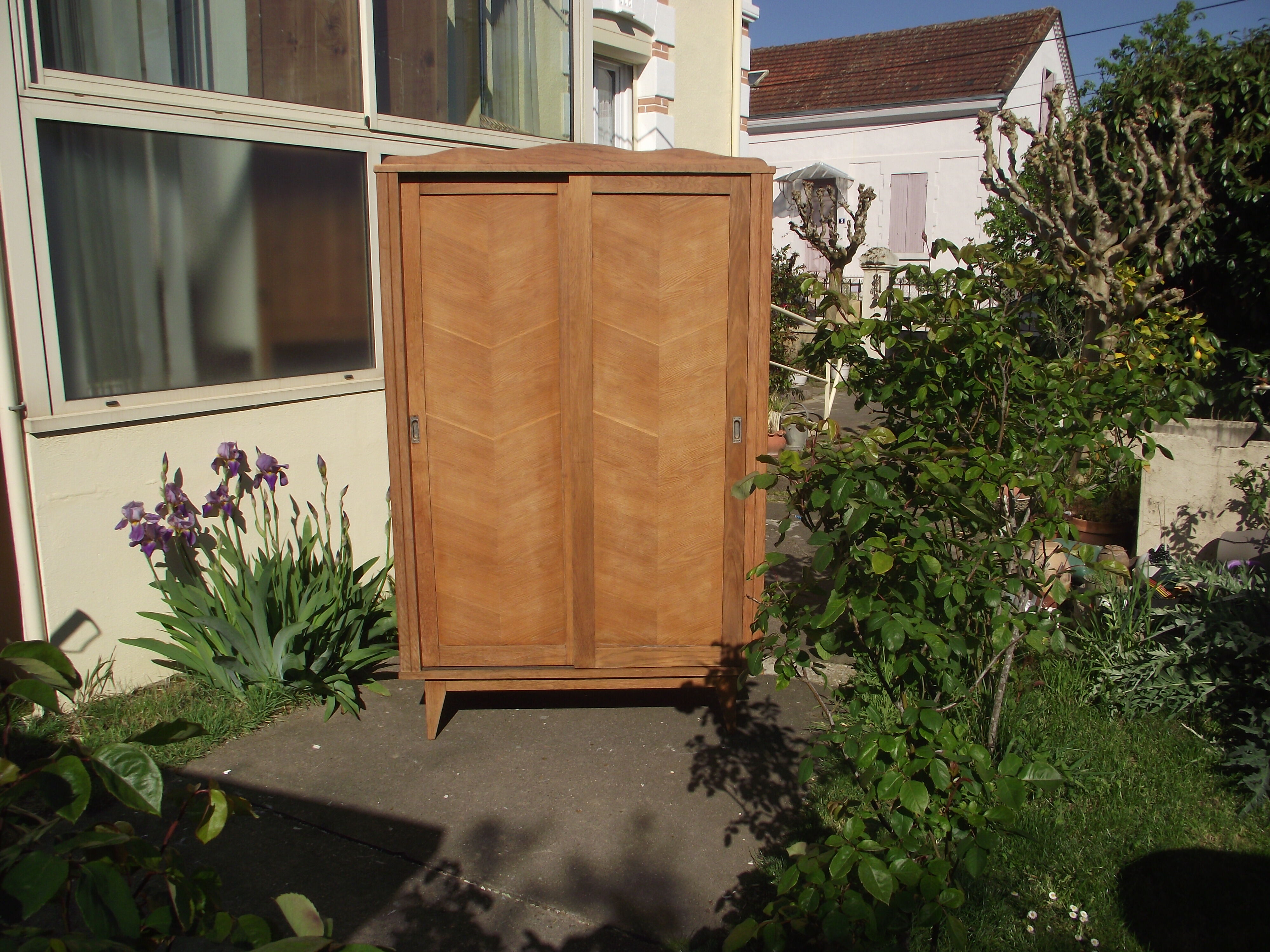 1950s oak dressing closet