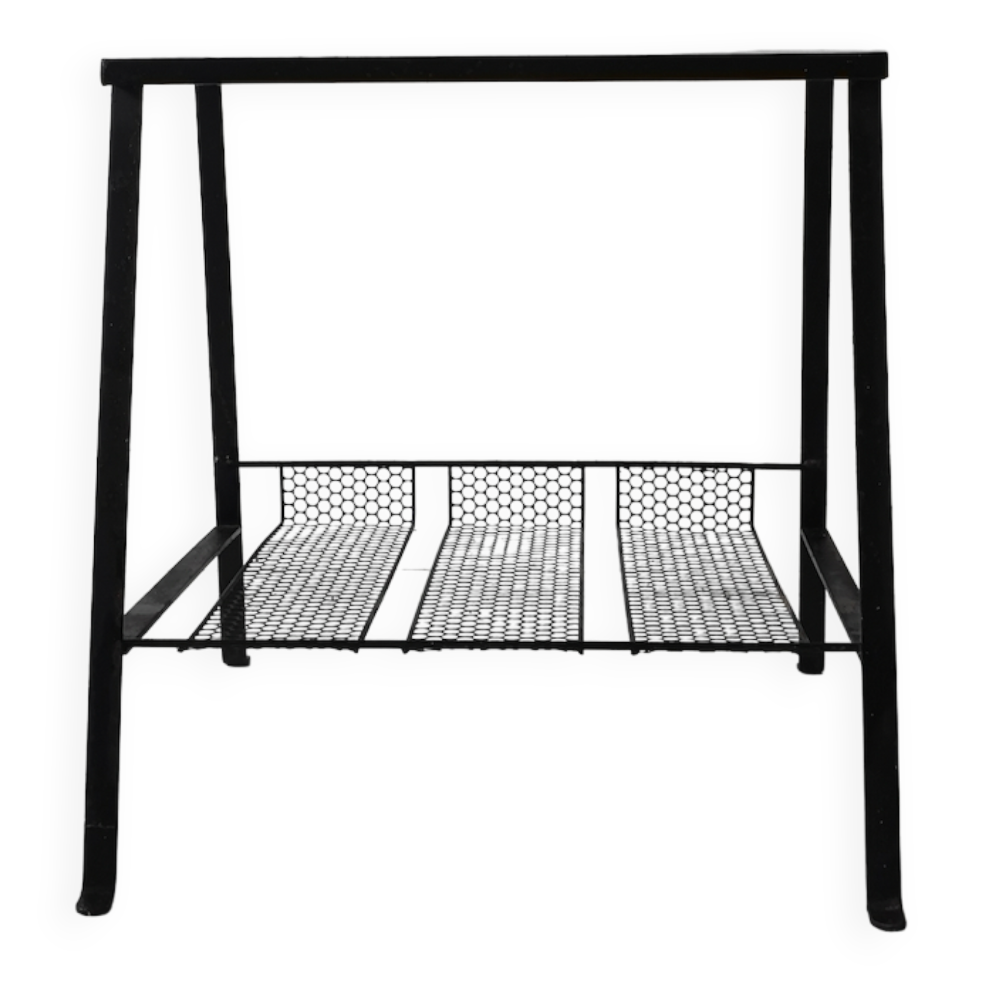 selette side table in ceramic and metal, 1950