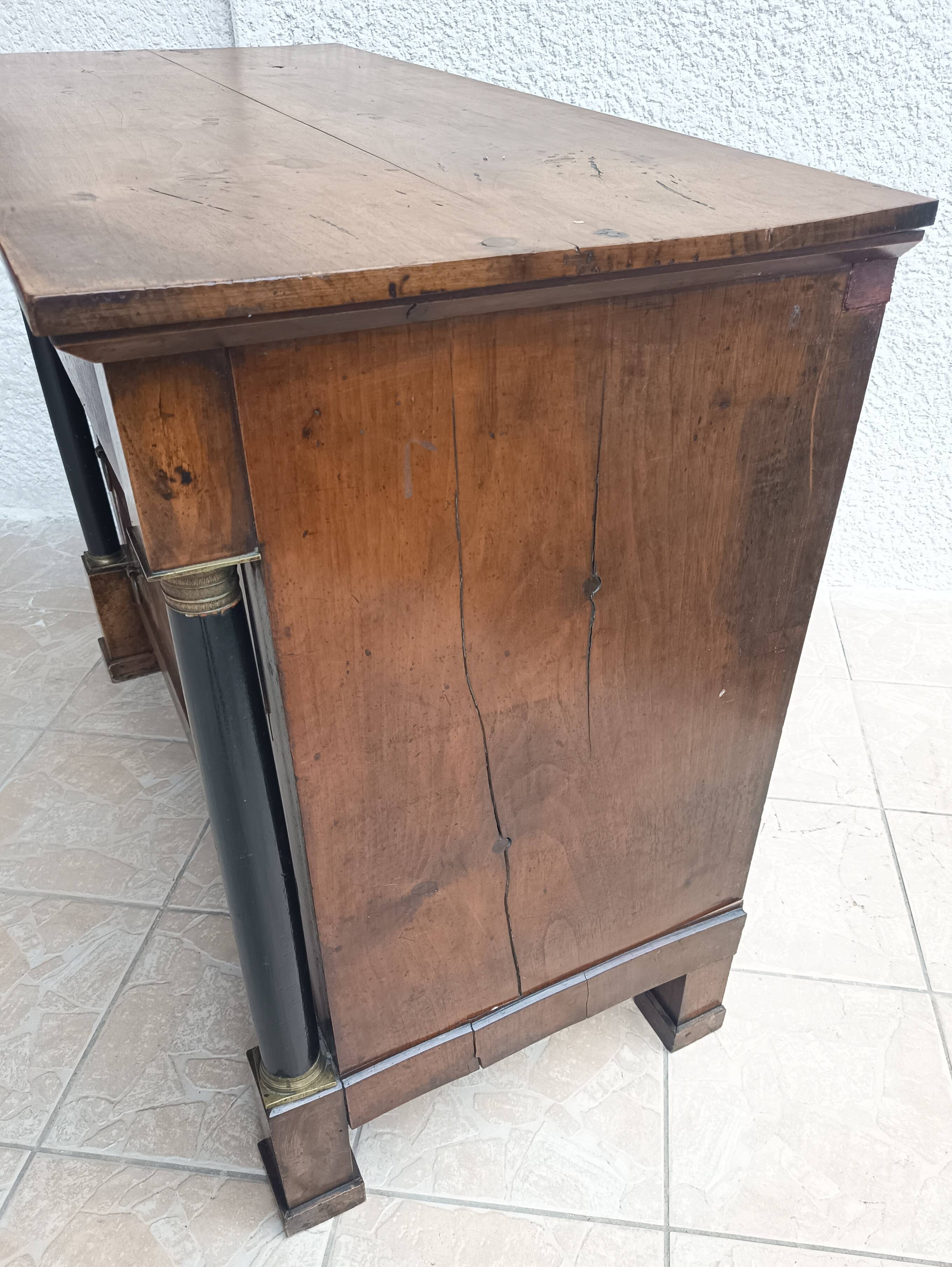 Empire period walnut commode