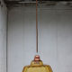 Amber glass hanging lamp 1960