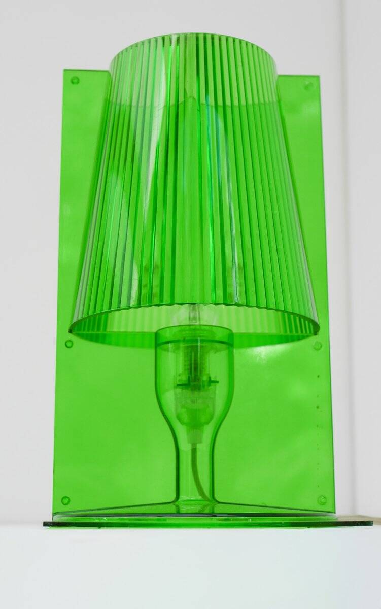 Lampe de table en polycarbonate transparent vert par Ferruccio Laviani pour Kartell, 2003.