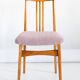 Boucle chair in pink, mid-century modernist, designed by M. Zielinski, Europe, 1960s.