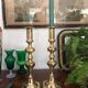 Pair of Victorian candle holders in gilded bronze