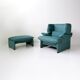 Fauteuil lounge Cassina ‘Portovenere’ avec repose-pieds – Vico Magistretti