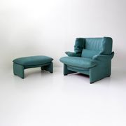 Cassina 'Portovenere' lounge chair with footstool – Vico Magistretti