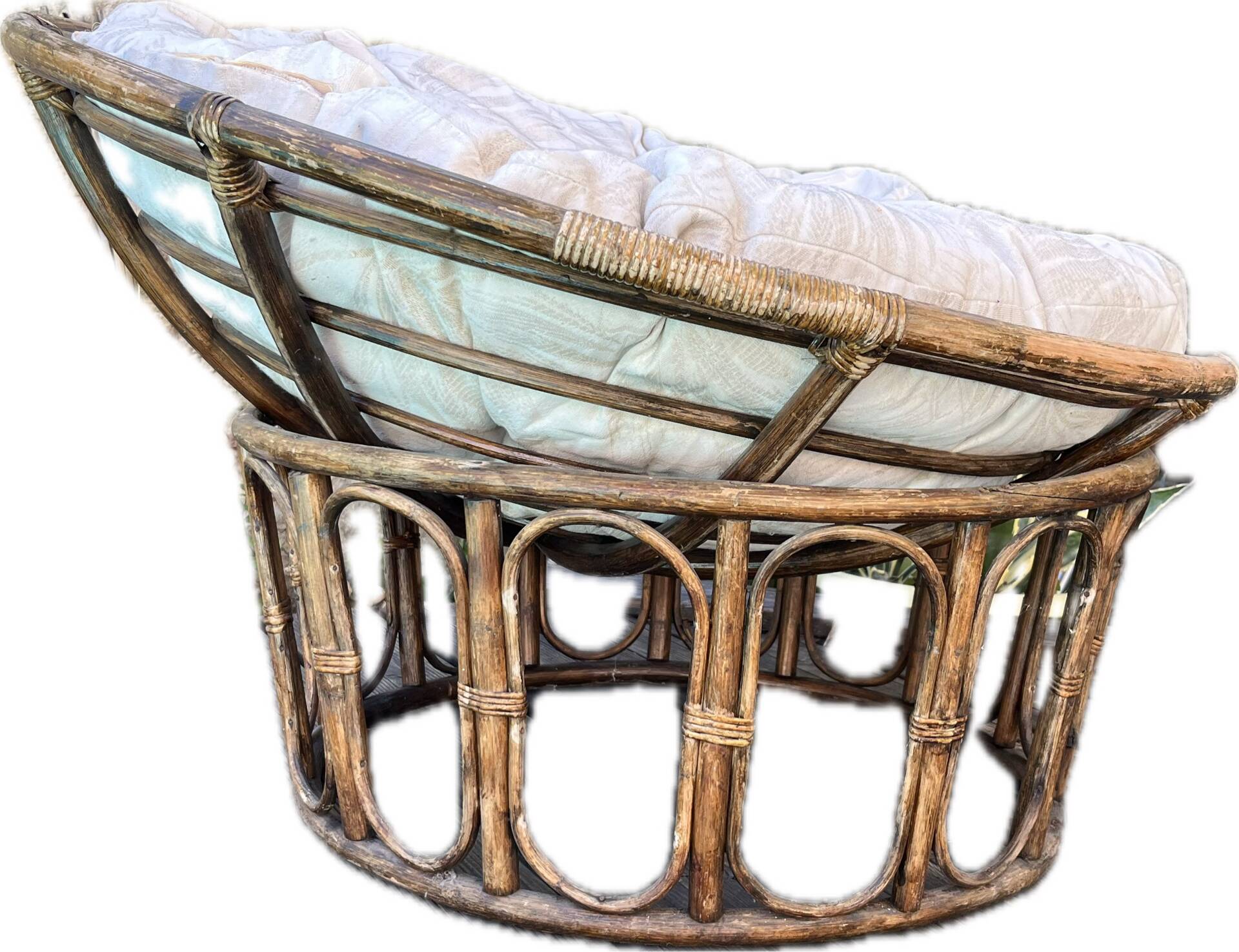 Rattan loveseat