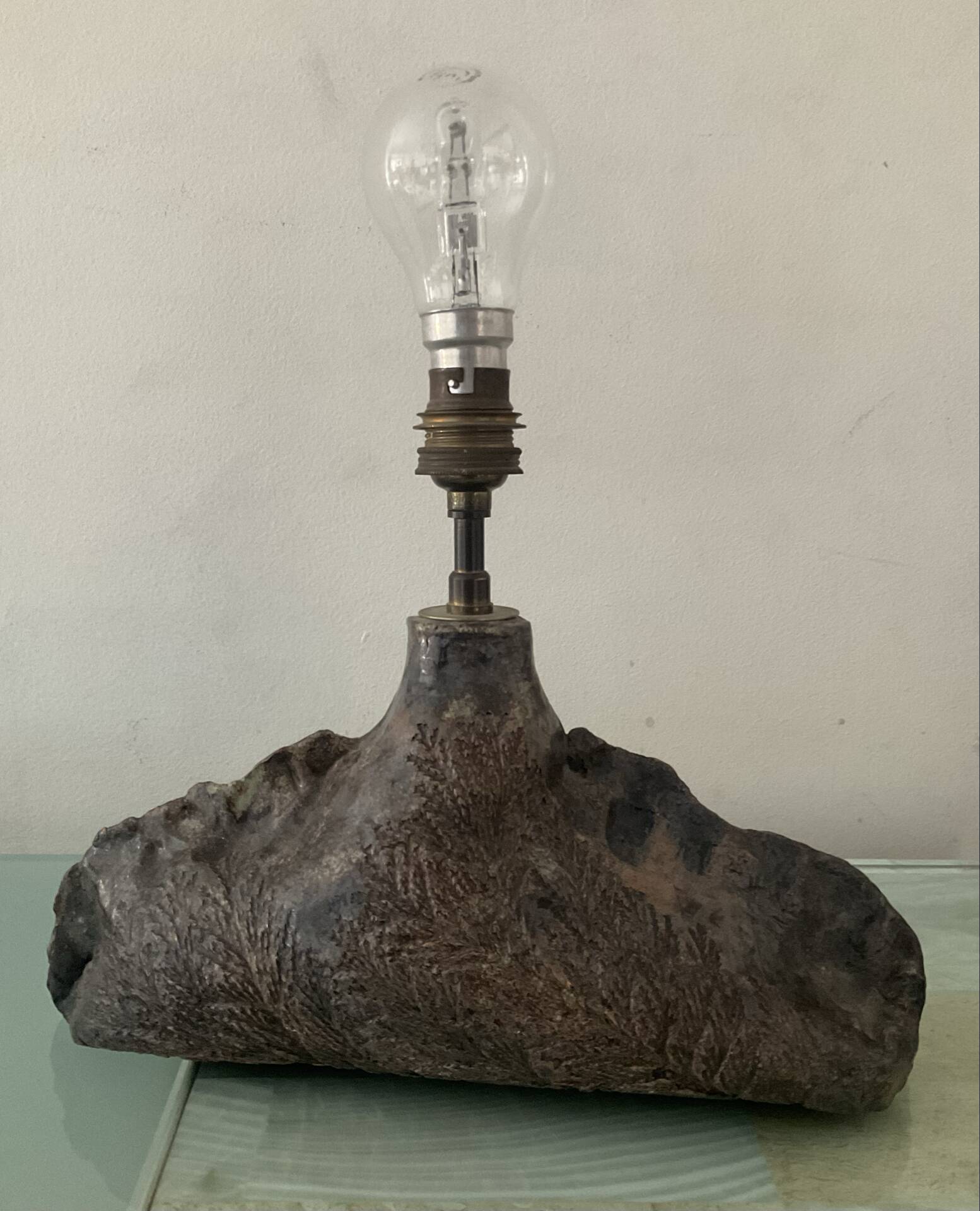 Vintage brutalist ceramic lamp base