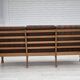 1970s, Danish 3-seater sofa, green furniture wool, oak wood.