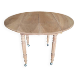 Round walnut shutter table