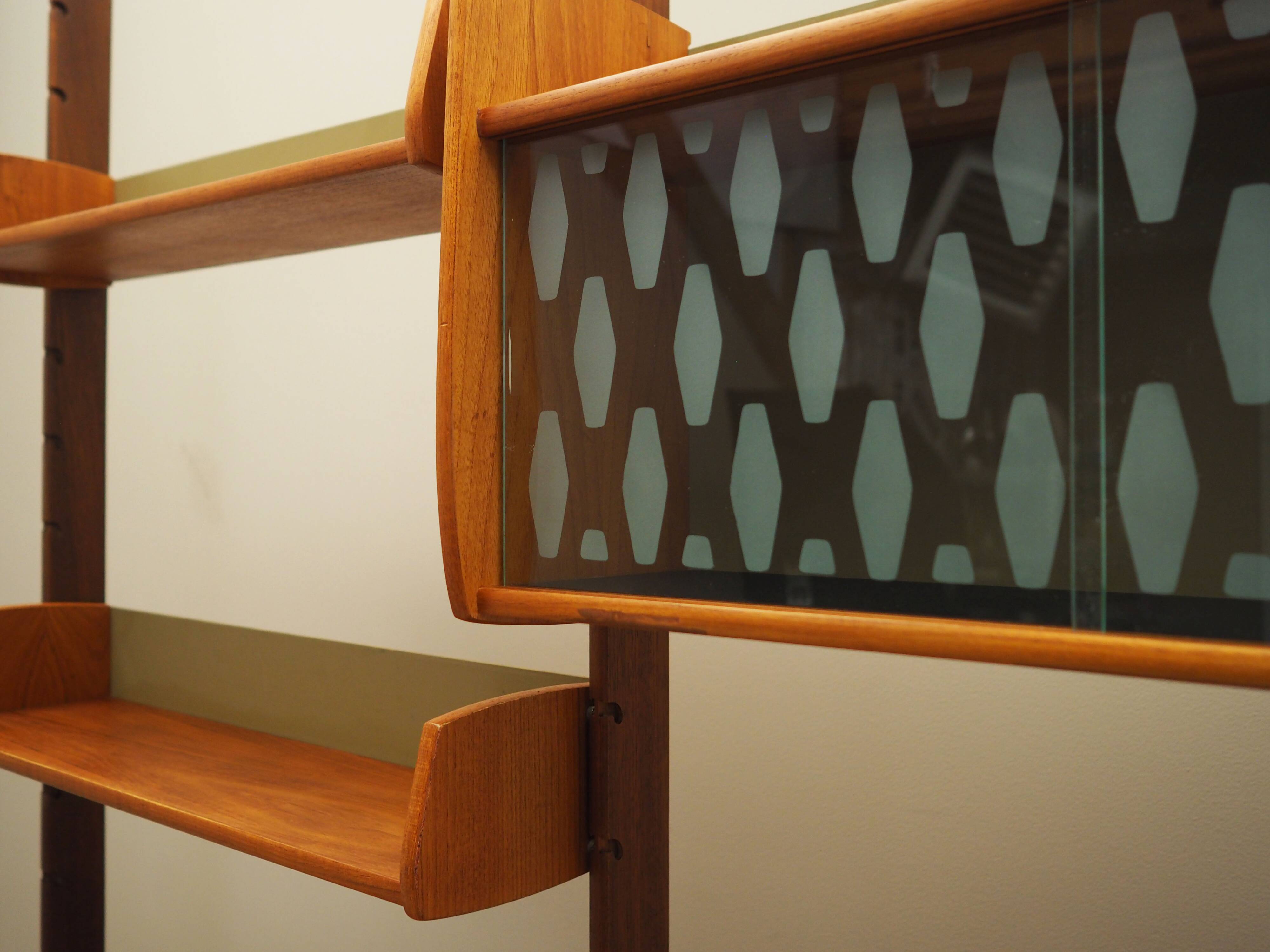 Teak system bookcase, Norwegian design, 1960s, production: Blindheim Mobelf