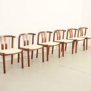 Six teak chairs by Hans J. Frydendal, Denmark 1970