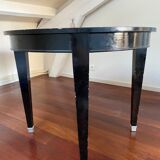 Mahogany round table painted black