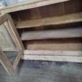 Meuble buffet vitrine bois massif porte vitré Aéro-gommé dp 0922142