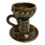 Ceramic candle holder italy 70s