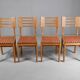 Vintage dining chairs x4 1950s by Pierre Cruège