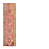 Turkish Handwoven Vintage Herki Kilim 102 cm x 322 cm