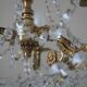 Bronze chandelier with crystal pendants – 5 lights