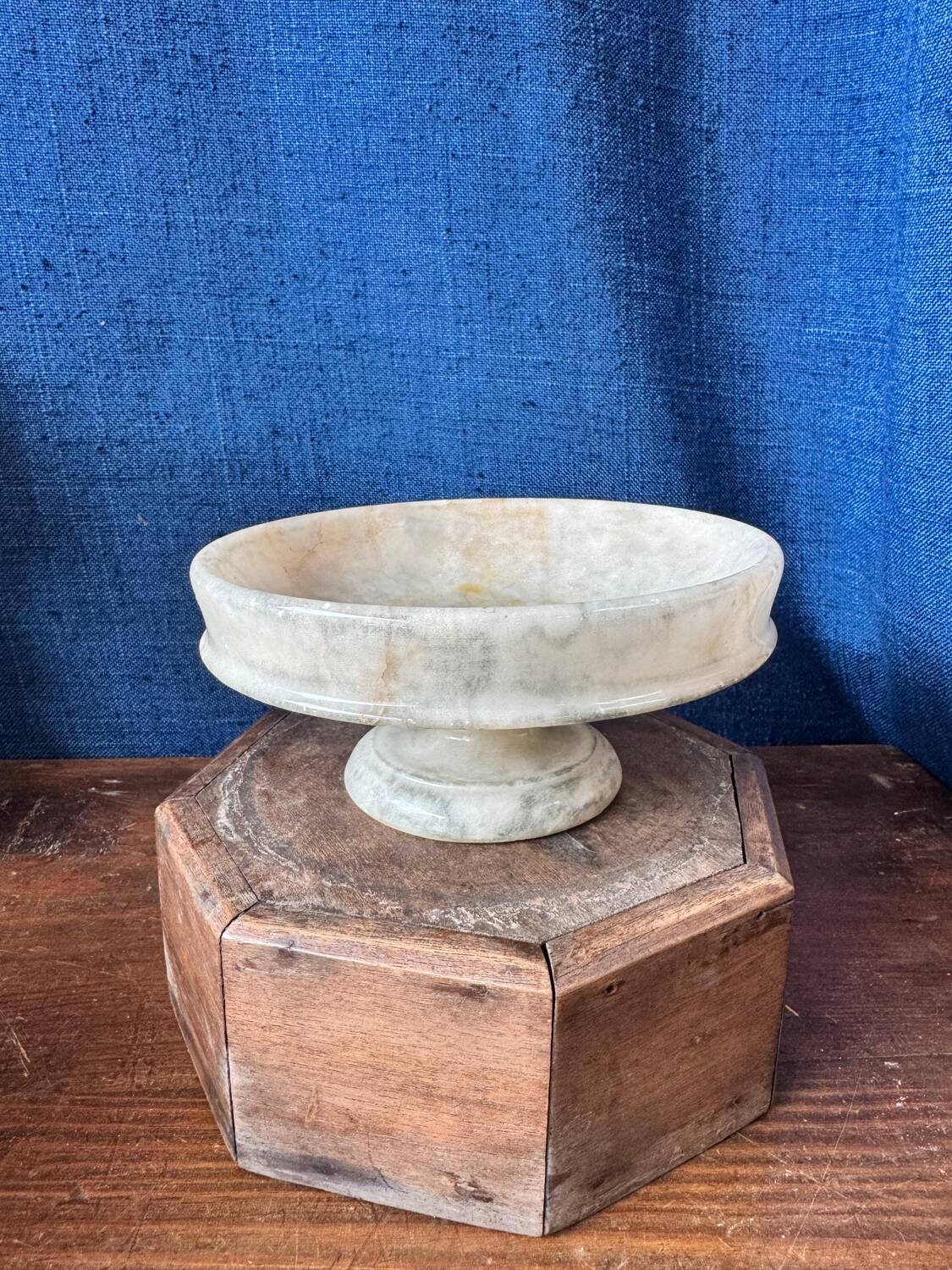 Beautiful footed bowl/trinket dish in alabaster.