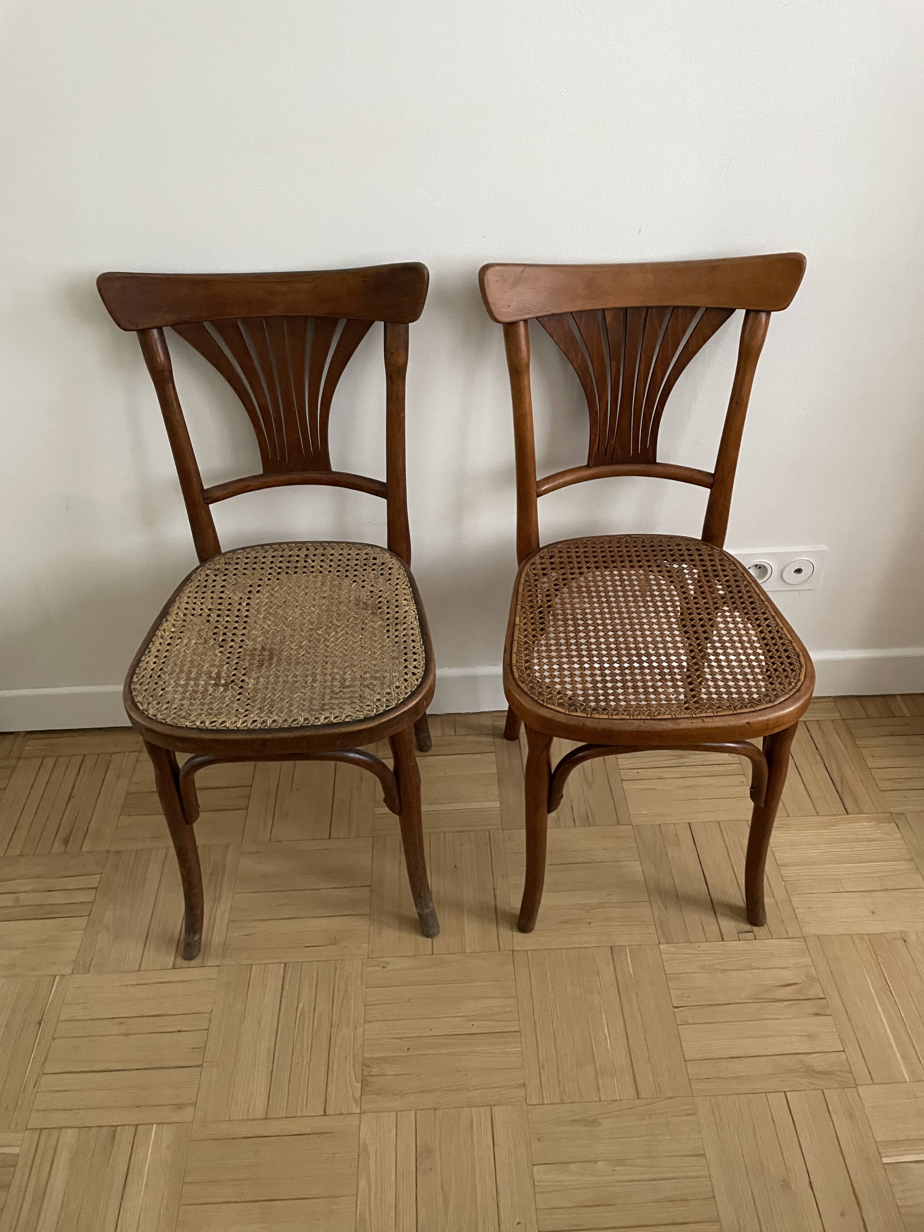Lot de 2 chaises de bistrot Kohn n°196
