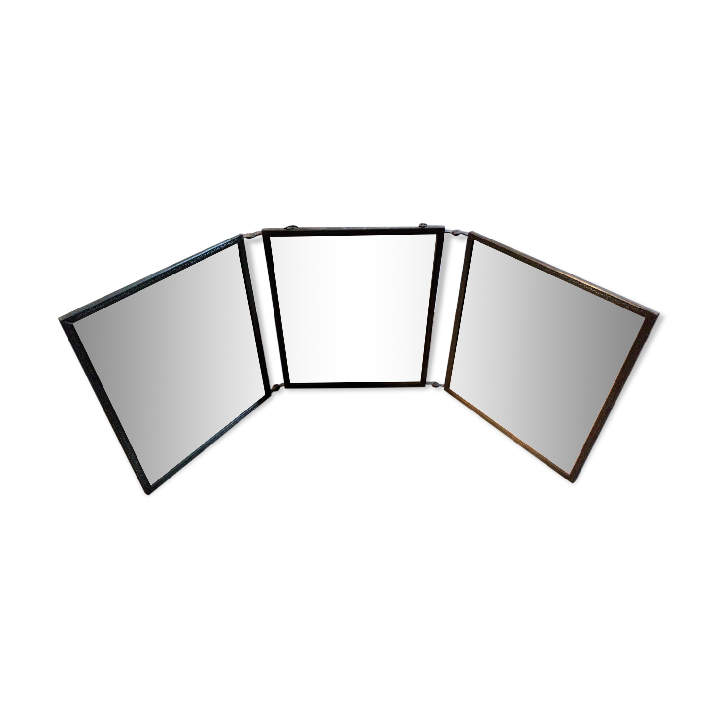 Mirror barber triptych early twentieth century 57x21cm