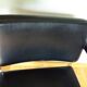 Swivel office chair Strafor with chrome metal and black faux leather.