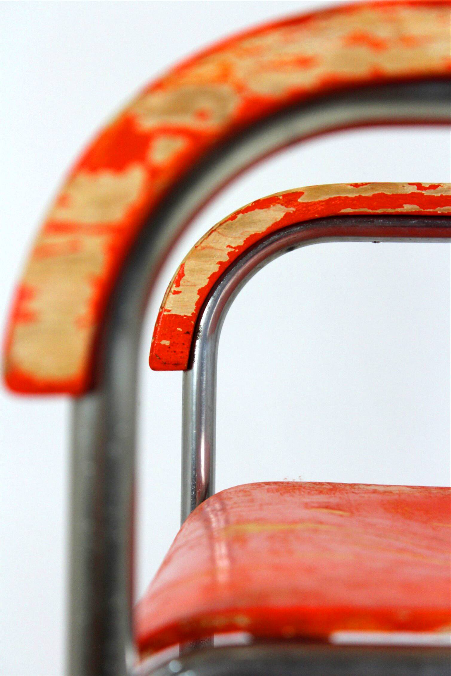 Bauhaus FN 74 Cantilever Chair in Plywood and Chrome by H.J. Hagemann, 1930s