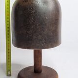 Old solid wood hat shape on foot, 1900