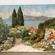 Mediterranean coastal scene, oil on canvas signed