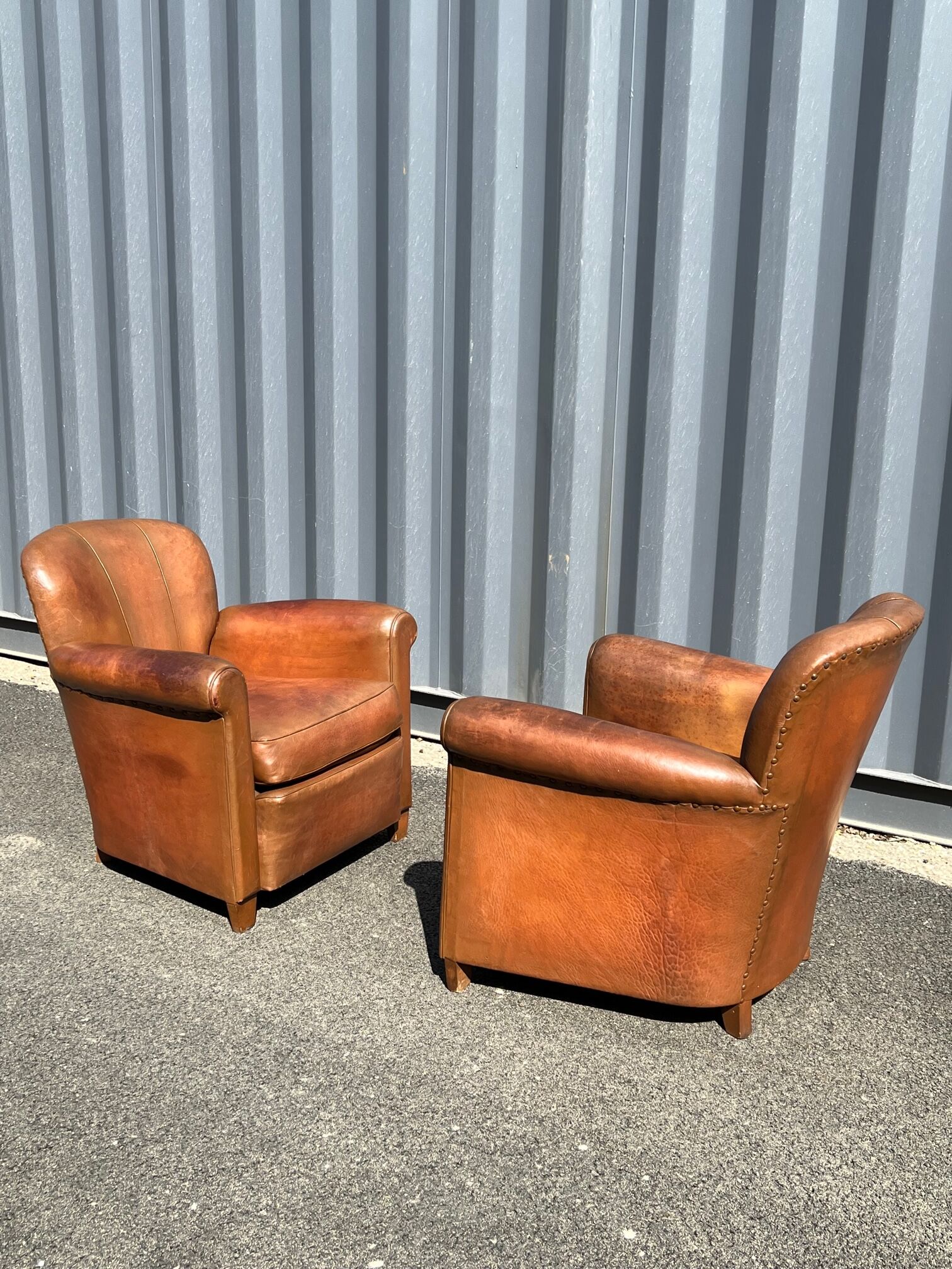 Leather clubs pair from the 1950s