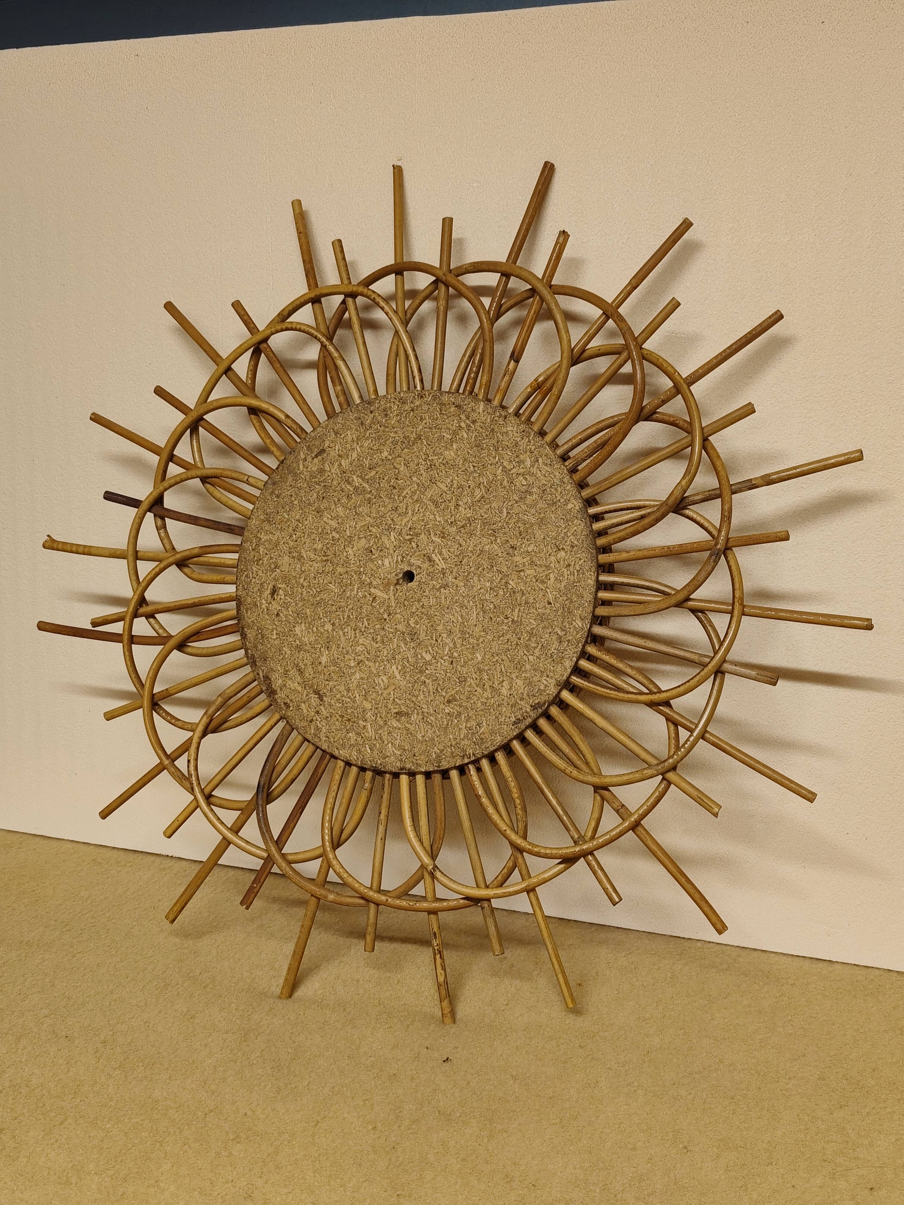 Vintage rattan mirror