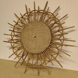 Vintage rattan mirror