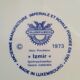Plateau Izmir by Villeroy and Boch 70s blue porcelain