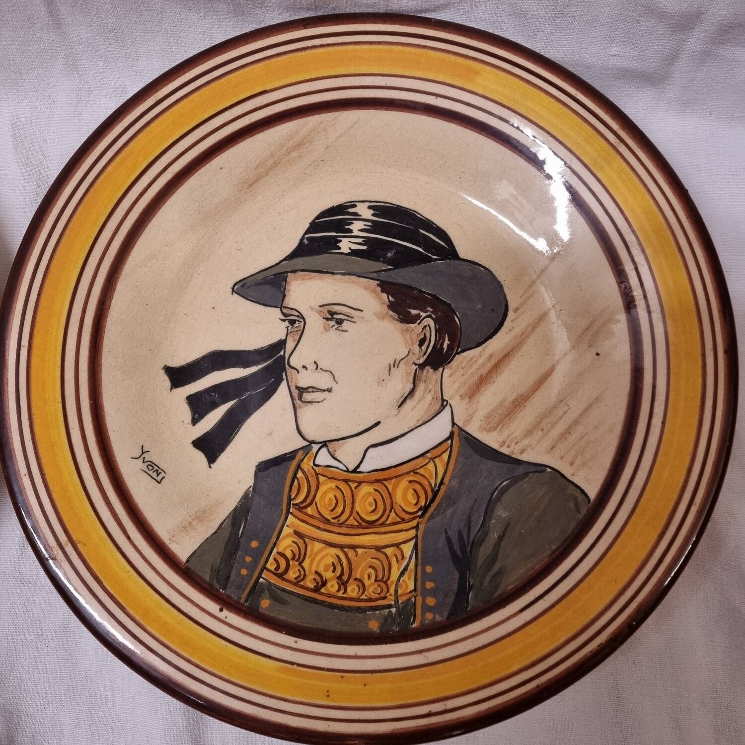 Yvon Quimper Breton Plates