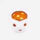 Monumental Vase IVV Italy – Art Glass Opaline & Amber – 4.2kg – 24cm