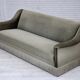 1970s, Danish 3-seater sofa, green furniture velour, beech wood.
