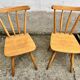 Set of 6 vintage bistro chairs - Warm stained wood