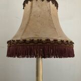 Vintage brass and leather lamp from the 70s